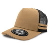 Khaki Black Striped Trucker Caps